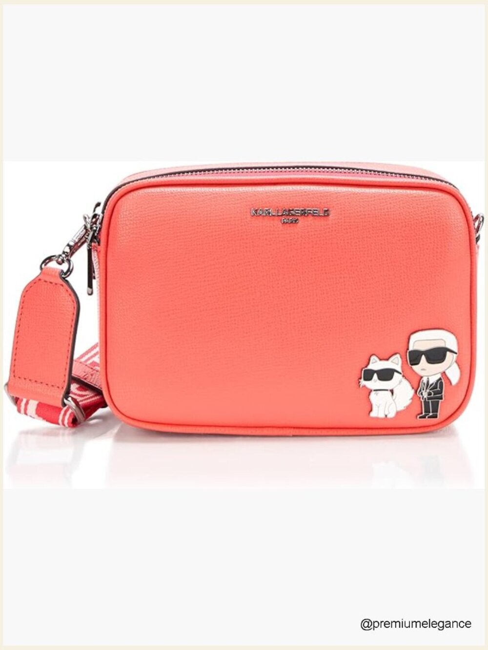 Crossbody Bag with Adjustable Strap and Choupette Detail